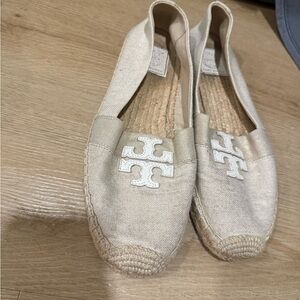 Tory Burch Beige Espadrille Flats